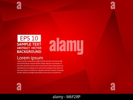 Abstract geometric red color background , Vector illustration eps10 Stock Vector