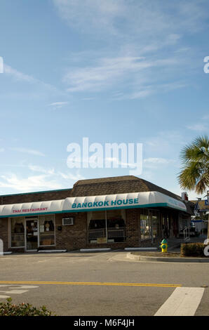 Bangkok House Thai Restaurant Myrtle Beach SC USA. Stock Photo