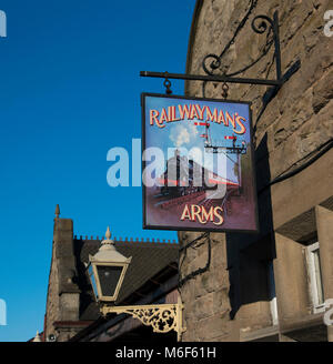 The Railway Man's Arms station pub at Bridgnorth station, Severn Valley Railway, Bridgnorth, Shropshire, England, Europe Stock Photo