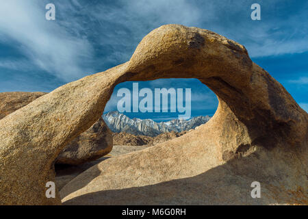 Mobius Arch, Lone Pine Peak, Mount Whitney, Alabama Hills, Inyo National Forest, Eastern Sierra, California