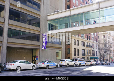 Exterior view of Hunter College,  a constituent college of the City University of New York, located in the Lenox Hill neighborhood of Manhattan Stock Photo