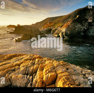 Granite, Garrapata State Park, Big Sur, Monterey County, California Stock Photo