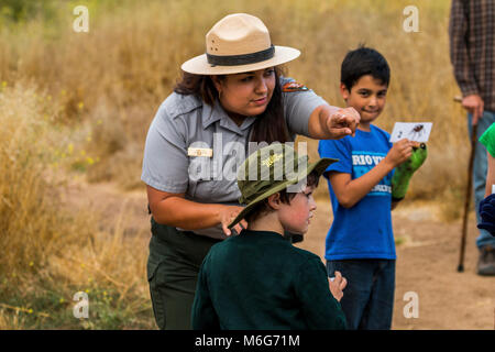 Tarantula Hike 2017. Ranger Led hike by Ranger Razsa to find tarantulas in the Satwiwa / Rancho Sierra Vista!  Shot by Volunteer Stock Photo