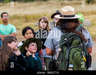 Tarantula Hike 2017. Ranger Led hike by Ranger Razsa to find tarantulas in the Satwiwa / Rancho Sierra Vista!  Shot by Volunteer Stock Photo