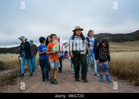 Tarantula Hike 2017. Ranger Led hike by Ranger Razsa to find tarantulas in the Satwiwa / Rancho Sierra Vista!  Shot by Volunteer Stock Photo