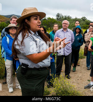 Tarantula Hike 2017. Ranger Led hike by Ranger Razsa to find tarantulas in the Satwiwa / Rancho Sierra Vista!  Shot by Volunteer Stock Photo