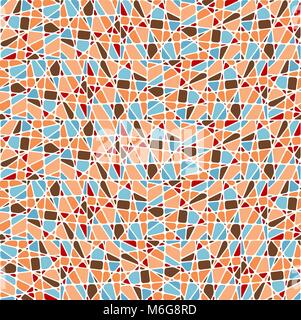 Abstract geometric vector seamless texture, background mosaic Stock Vector