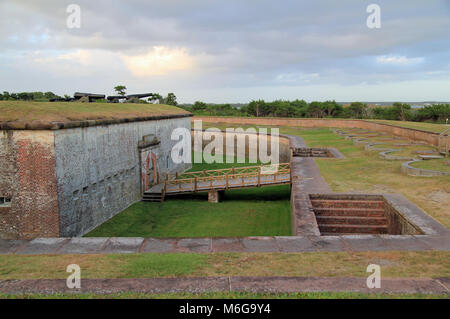 Fort Macon State Park on the Atlantic Coast of North Carolina Stock Photo