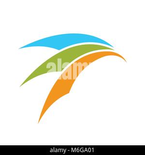 Abstract Arch Movement Vector Symbol Graphic Logo Design Stock Vector
