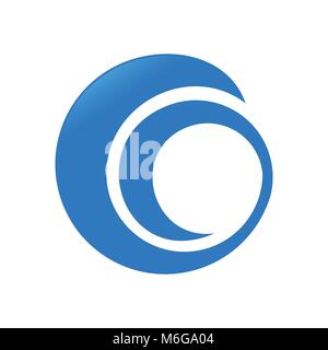 Abstract Circular Spiral Swoosh Vector Symbol Graphic Logo Design Stock Vector