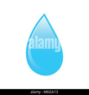 Blue Water Drop Icon Vector Symbol Graphic Logo Design Stock Vector