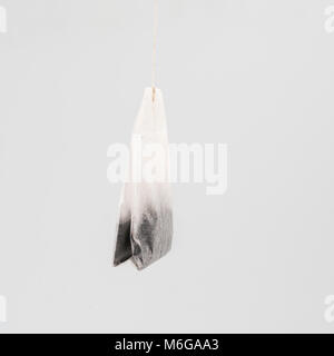 a tea bag on a white background Stock Photo