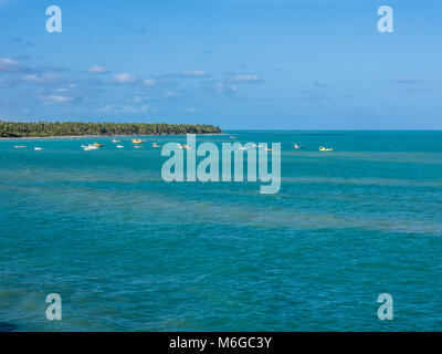 beach view with boats in Maragogi, Alagoas Stock Photo