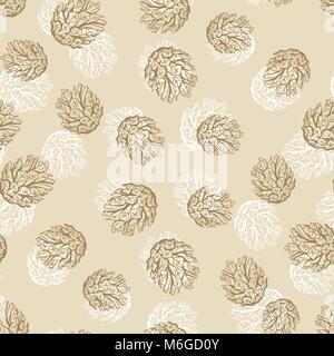 Vintage Christmas and Holidays seamless hand drawn pattern Stock Vector