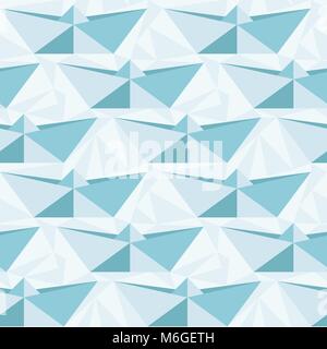 Seamless geometric pattern with origami boats Stock Vector
