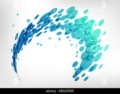 Water spray logo, design element on white background Stock Vector