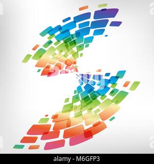 Abstraction colorful element on white background Stock Vector