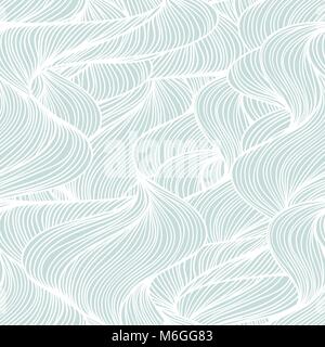 Seamless abstract wave hand-drawn pattern Stock Vector