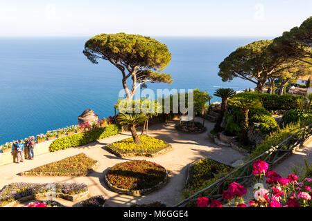 Terrace on the sea, Villa Rufolo, Ravello, Amalfi Coast, Campania, Italy Stock Photo
