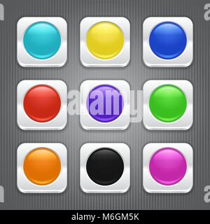 Set of color apps icons Stock Vector
