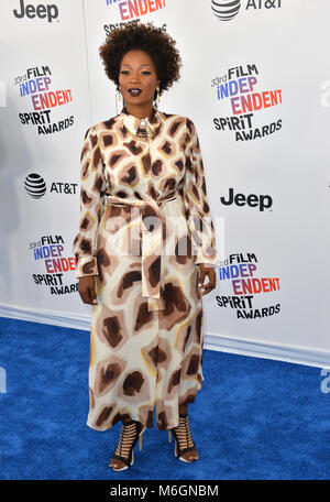 SANTA MONICA, CA. March 03, 2018: Yolonda Ross at the 2018 Film Independent Spirit Awards on the beach in Santa Monica Picture: Sarah Stewart Credit: Sarah Stewart/Alamy Live News Stock Photo