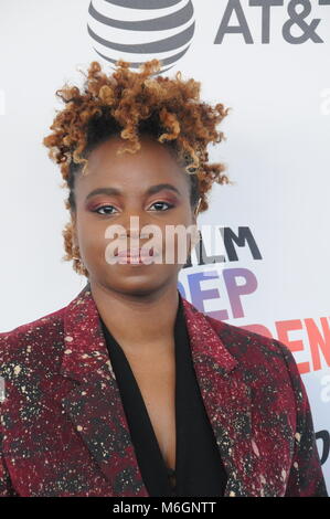SANTA MONICA, CA - MARCH 03: Director/writer Dee Rees attends the 2018 Film Independent Spirit Awards on March 3, 2018 in Santa Monica, California Photo by Barry King/Alamy Live News Stock Photo