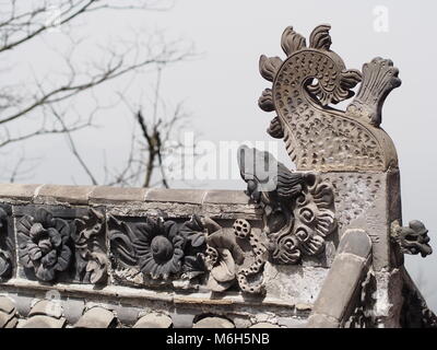 Wudang Temple and Wudang Mountaing. The Origin of Chinese Taoist Martial Art called Tai Chi.  Travel in Hu Bei Province, China. in 2014, 16th April. Stock Photo