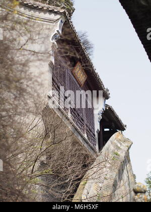 Wudang Temple and Wudang Mountaing. The Origin of Chinese Taoist Martial Art called Tai Chi.  Travel in Hu Bei Province, China. in 2014, 16th April. Stock Photo