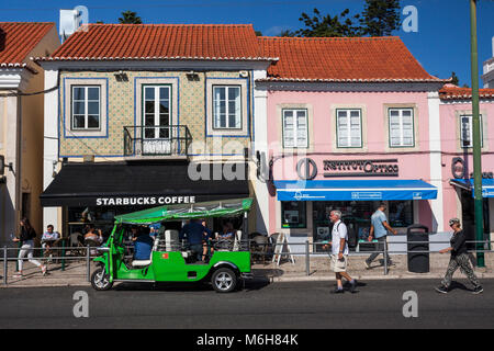 Street scene of Belém district in Lisbon, Portugal Stock Photo