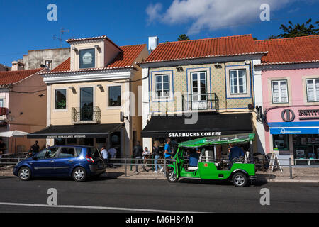 Street scene of Belém district in Lisbon, Portugal Stock Photo