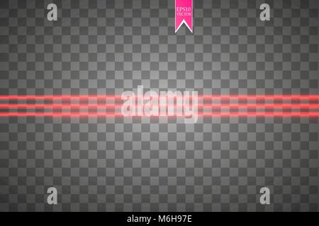 Abstract red laser beam. Vector illustration.the lighting effect.floodlight directional. EPS 10. Stock Vector