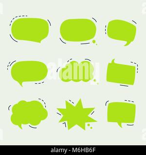 Blank empty colored speech bubbles Stock Vector