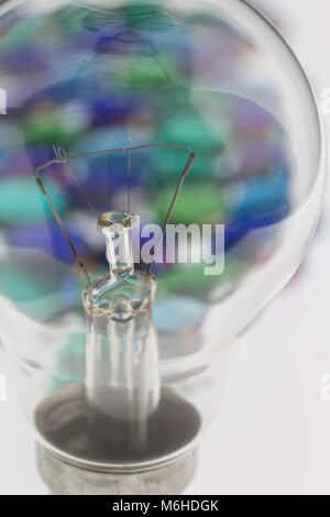 tungsten filament lightbulb Stock Photo