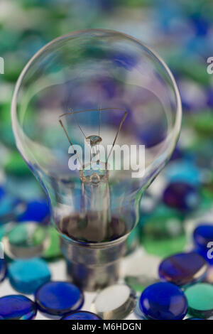 tungsten filament lightbulb Stock Photo