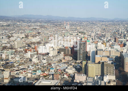 General view from Gunma prefectual  office building observatory, Maebashi City, Gunma Prefecture, Japan Stock Photo