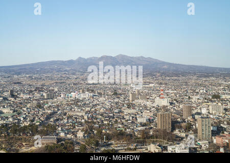 General view from Gunma prefectual  office building observatory, Maebashi City, Gunma Prefecture, Japan Stock Photo