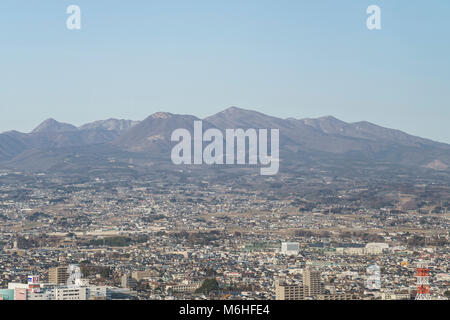 General view from Gunma prefectual  office building observatory, Maebashi City, Gunma Prefecture, Japan Stock Photo