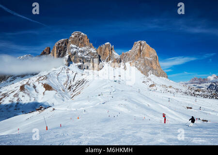 Ski resort in Dolomites, Italy Stock Photo
