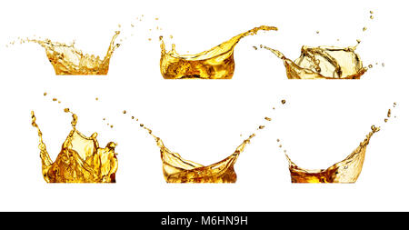splashes set isolated on white Stock Photo