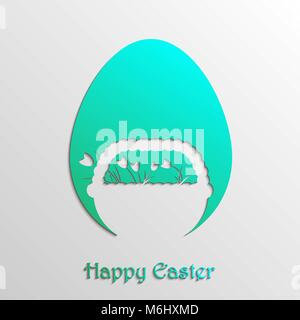 Happy Easter. Easter greeting card. Vector illustration. Stock Vector