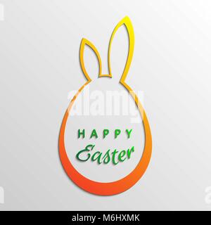 Happy Easter. Easter greeting card. Vector illustration. Stock Vector