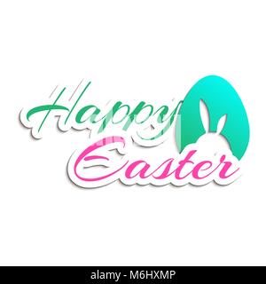Happy Easter. Easter greeting card. Vector illustration. Stock Vector