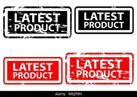 Latest produc - rubber stamp - vector - black and red Stock Vector