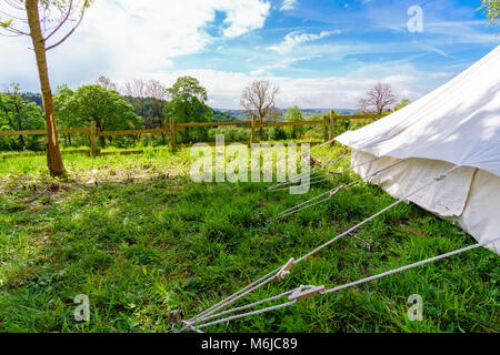 Camping Tent landscape scouts Stock Photo