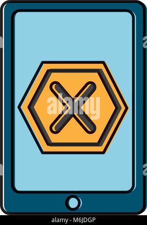 Phone Error. Sign smartphone data error hazard sign Stock Vector Image & Art - Alamy