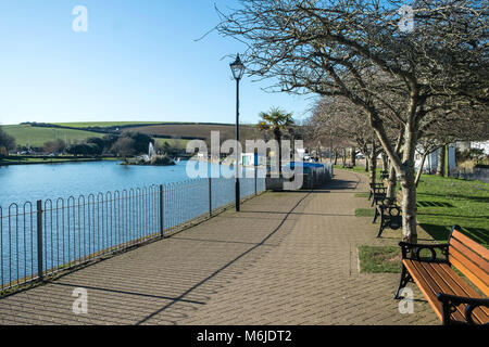 Trenance Boating Lake in Newquay Cornwall. Stock Photo