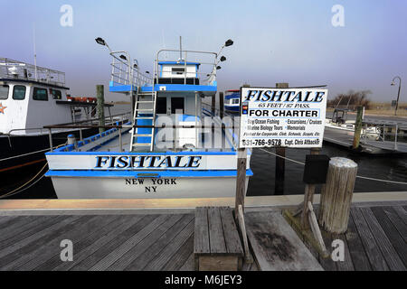 Charter fishing boat Captree State Park Long Island New York Stock Photo