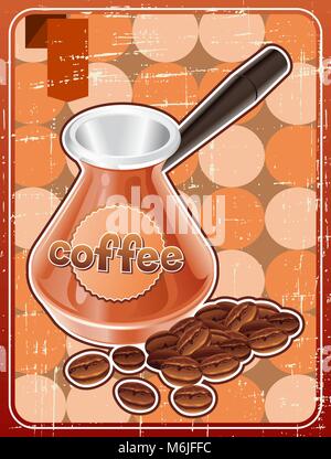 https://l450v.alamy.com/450v/m6jffc/poster-with-metal-turk-and-coffee-beans-in-retro-style-m6jffc.jpg