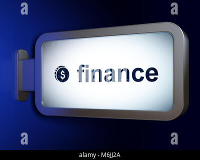 Currency concept: Finance and Dollar Coin on billboard background Stock Photo