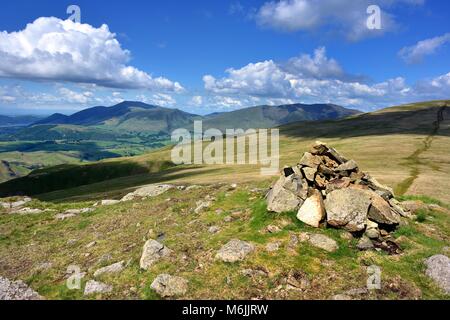 Skiddaw and Blencathra massif from Calfhow Pike Stock Photo - Alamy